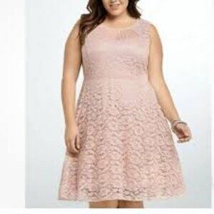 Torrid Pink Lace Maxi Dress